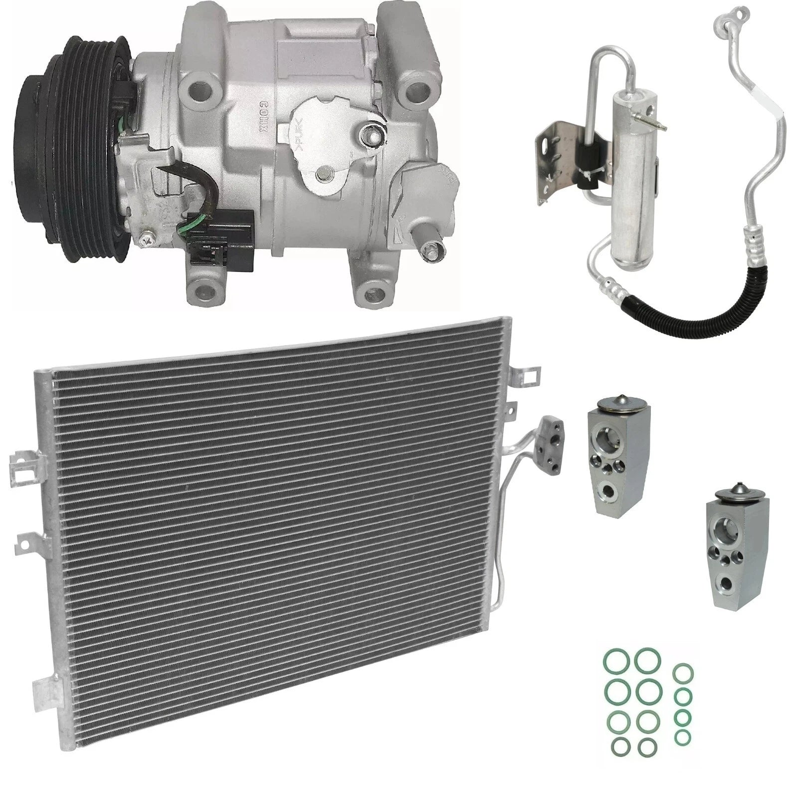 AC Compressor Kit With Condenser for Dodge Journey 3.6L (2018-2018)
