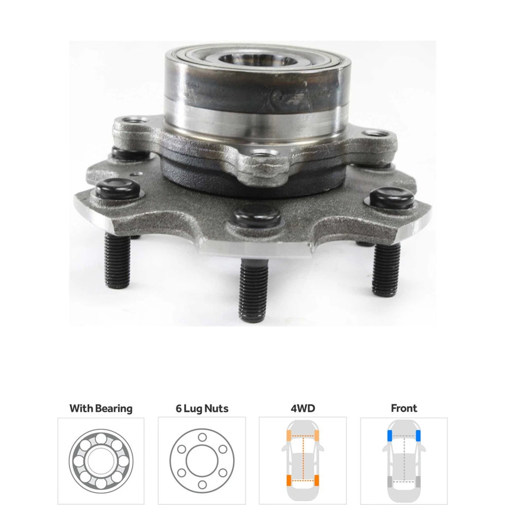 Set of 2 Wheel Hubs for Mitsubishi Montero (2001–2006) Front Left & Right