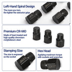 25-Piece Bolt Extractor Socket Set for Easy Out Screws (Universal)