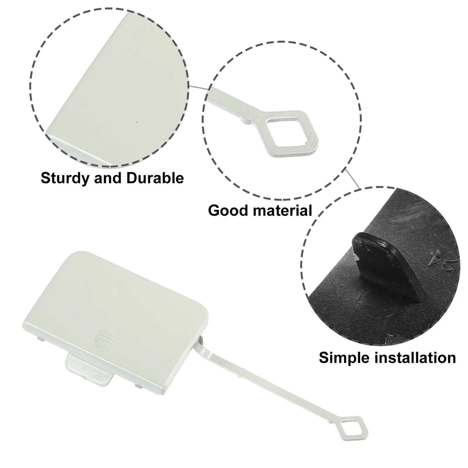 Front Right Bumper Tow Eye Hook Cover for Mercedes-Benz C 350 (2012-2015)
