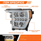 Full LED DRL Sequential Signal Projector Headlights for Ford F-150 (2021–2023)