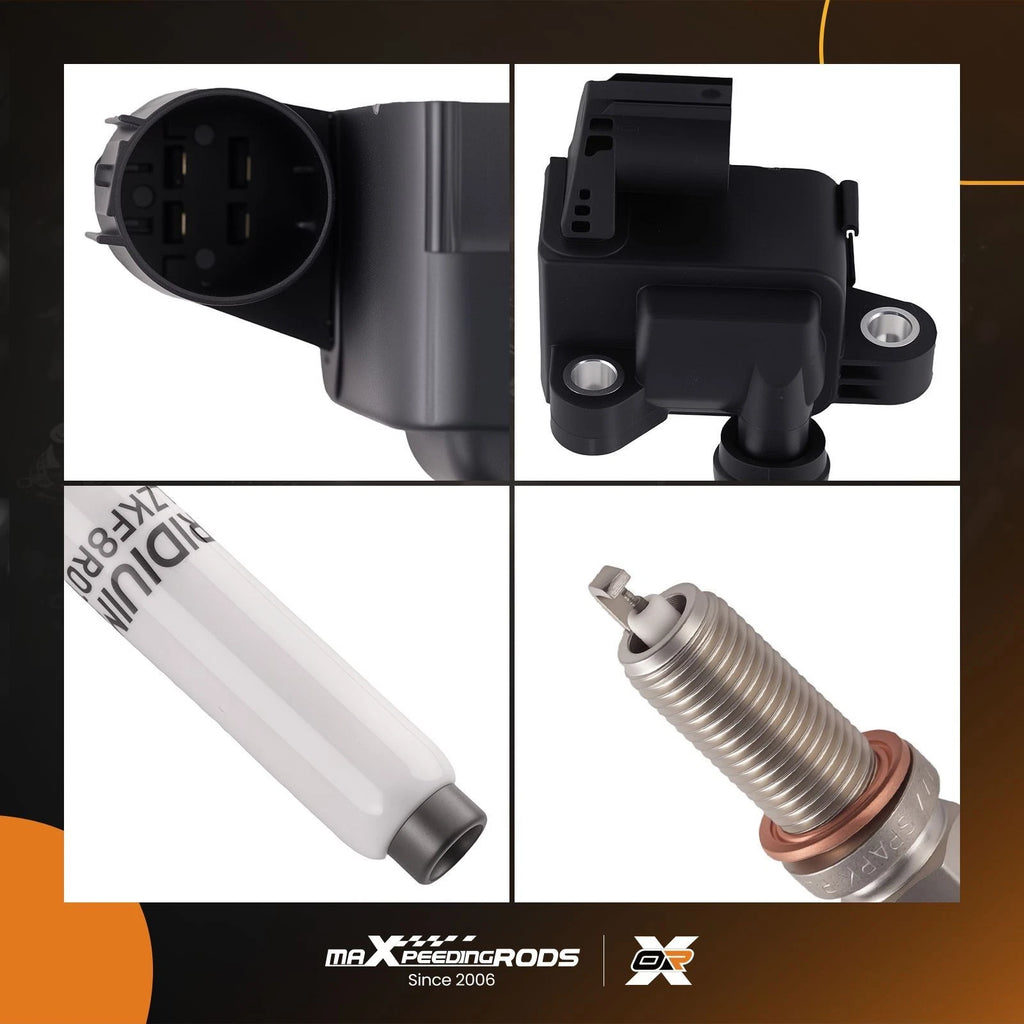 6X Ignition Coil and Spark Plug for Mercedes-Benz E300 E350 E400 (2014-2016)