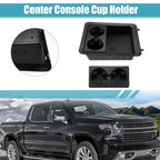 Set of 1 Center Console Cup Holder Bezel Black for Chevrolet Silverado 1500 (2014–2019) 22860866