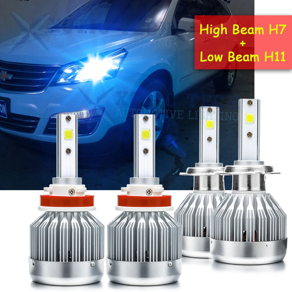 Ice Blue LED Headlight Bulbs for Chevy Traverse (2013–2017)