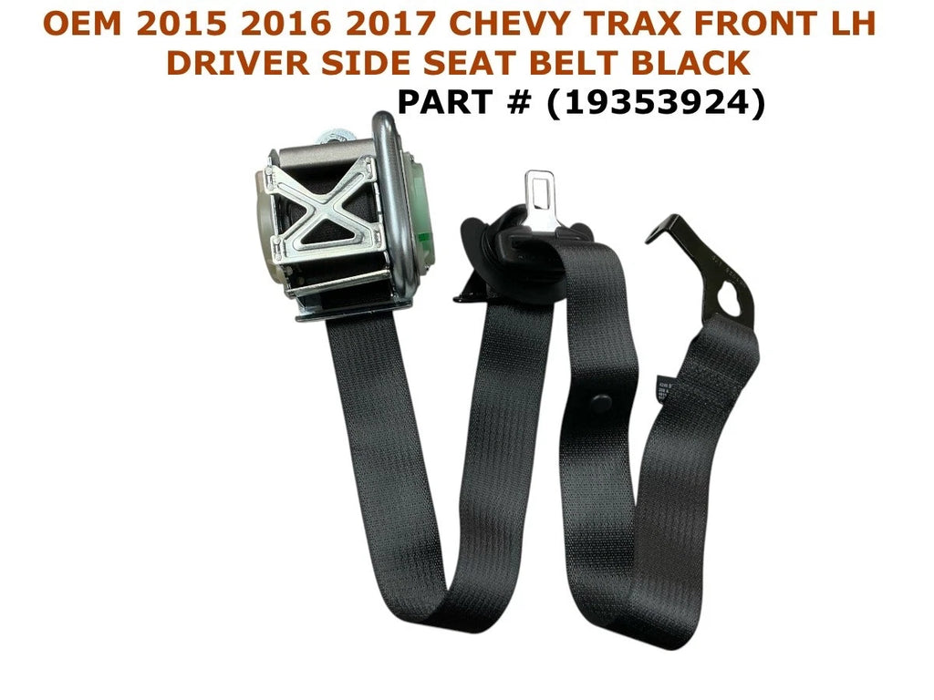 Front Left Seat Belt for Chevy Trax (2015–2017) BLACK 19353924