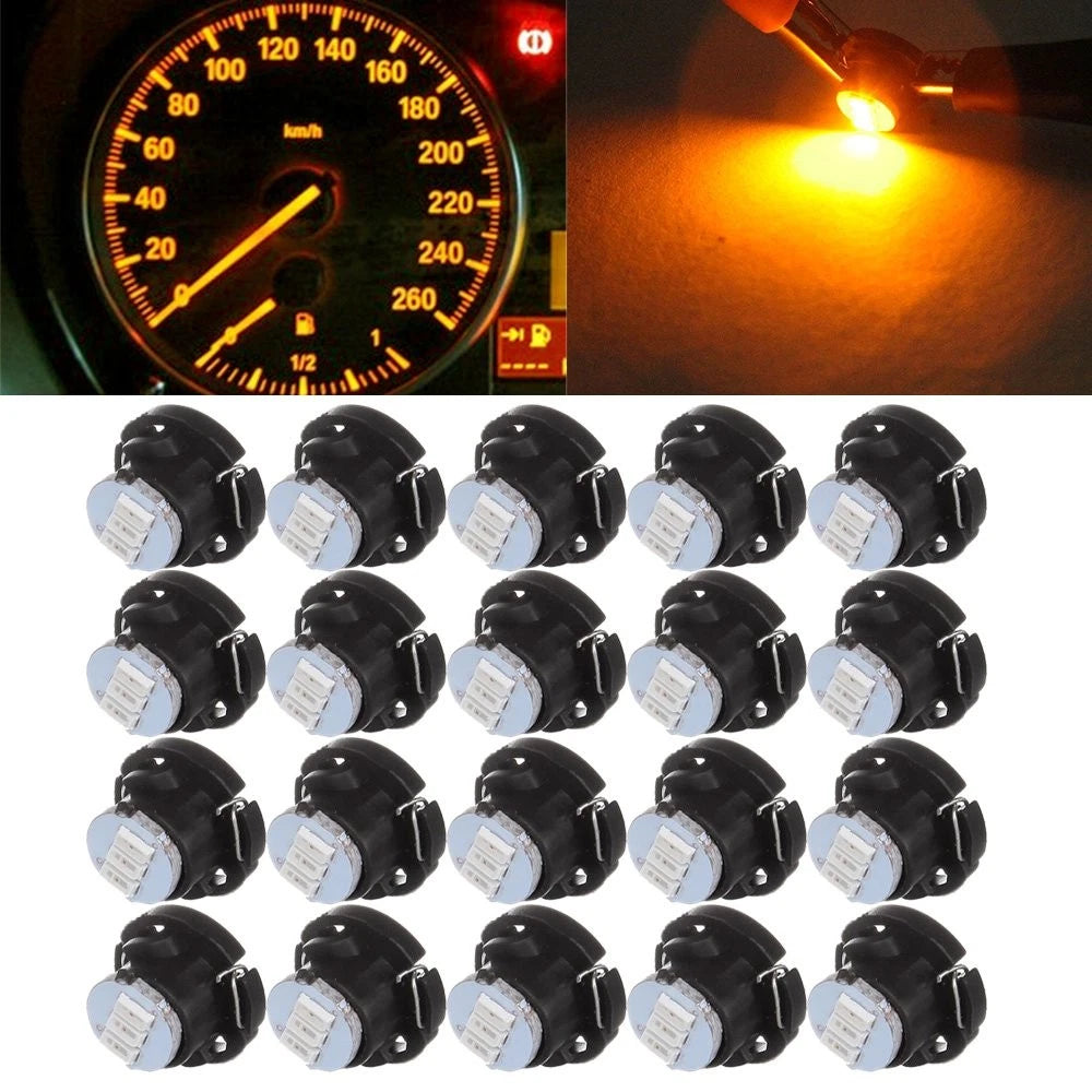 20pcs Set Neo Wedge LED T5/T4.7 for Instrument Panel Cluster Dash Light