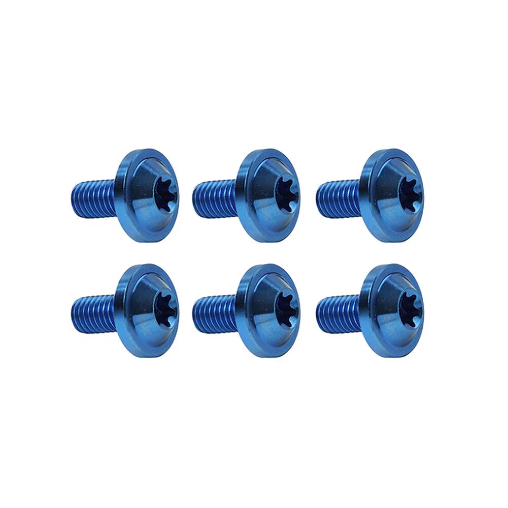 6 x Blue Titanium M6x30mm Torx Head Bolts for Bike Motorcycle