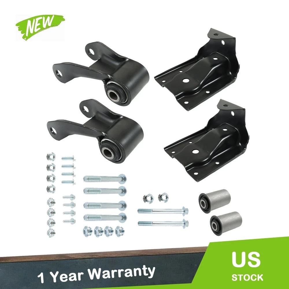 Set of 2 Rear Leaf Spring Shackles for Chevy GMC Cadillac (1999–2015)