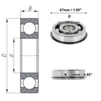 6303NR Deep Groove Ball Bearing for Scooter Skateboard Wheel (17x47x14mm)