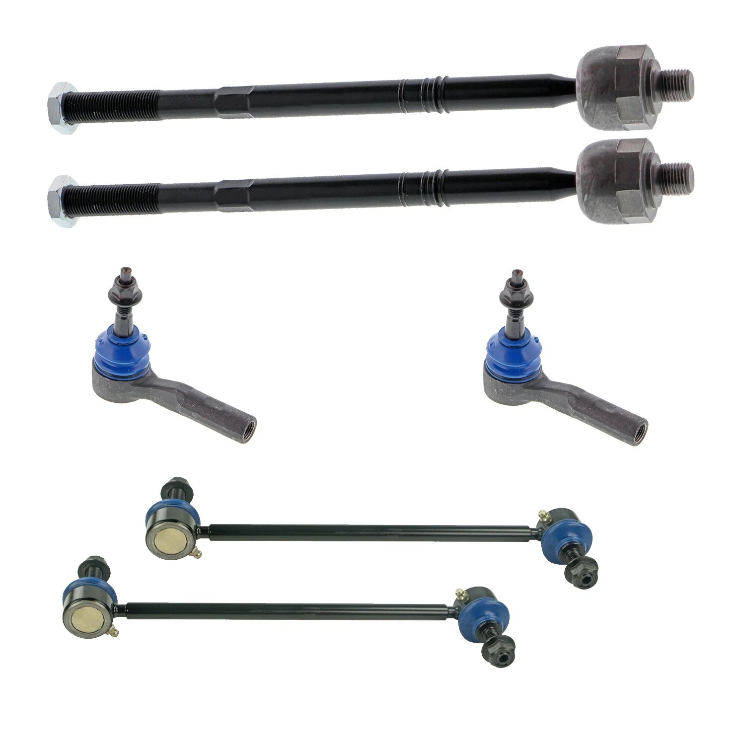 Set of 4 Mevotech Supreme Tie Rod Ends & Sway Bar Links for Malibu