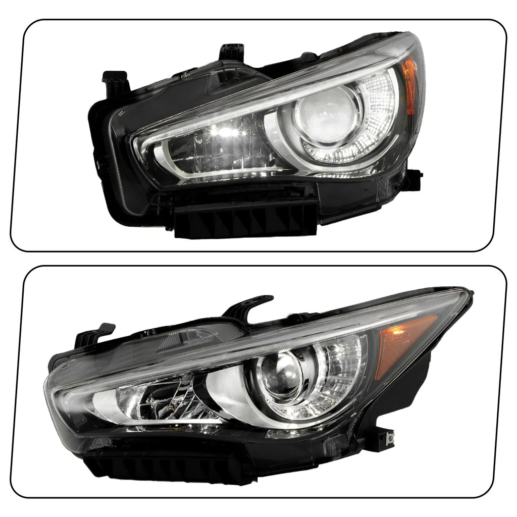 Full LED Headlight for Infiniti Q50 (2014–2017) AFS Bulb Driver Side
