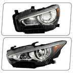 Full LED Headlight for Infiniti Q50 (2014–2017) AFS Bulb Driver Side