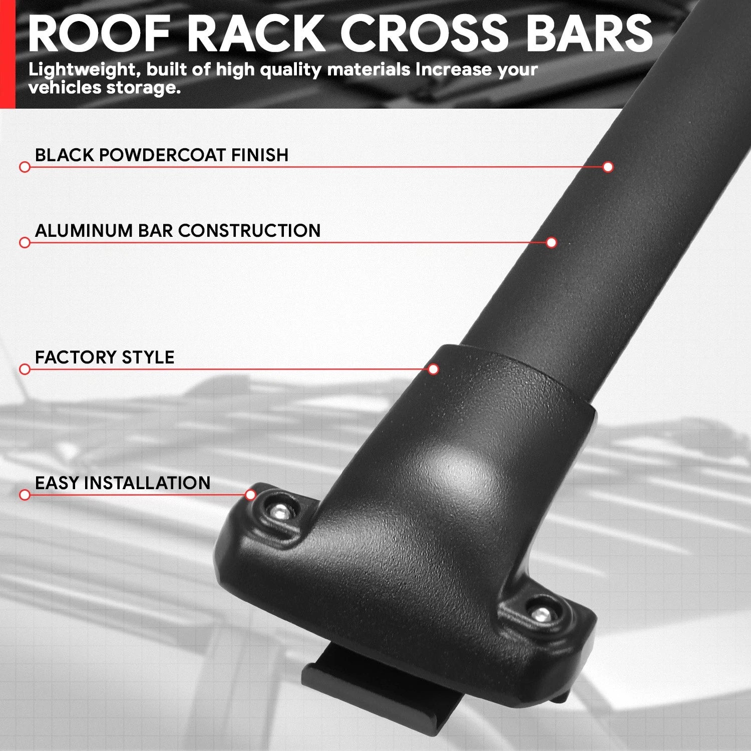 Aluminum Roof Rack Rail Cross Bar Cargo Carrier for Ford Explorer (2020–2024)
