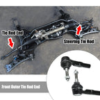 2pcs Outer Tie Rod ES800640 for GMC Terrain (2010–2017) & Chevrolet Equinox (2010–2017)