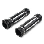 2X CNC Billet Aluminum 1" Handlebar Hand Grips for Harley Touring