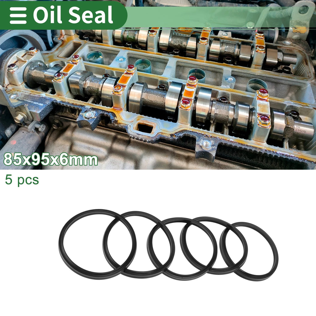 Set of 5 Oil Seal Rotary Shaft Seal NBR Rubber 85x95x6mm