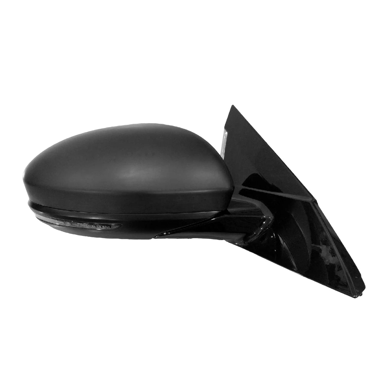 Replacement Black Gloss Passenger Power Door Mirror w/Heated Glass/Turn Signal
