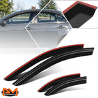 Set of 4 Tap-On Window Visors for Mitsubishi Lancer Sedan (2008–2017)
