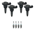 Set of 4 Ignition Coils & Spark Plugs for Kia Rondo 2.4 (2007–2012)