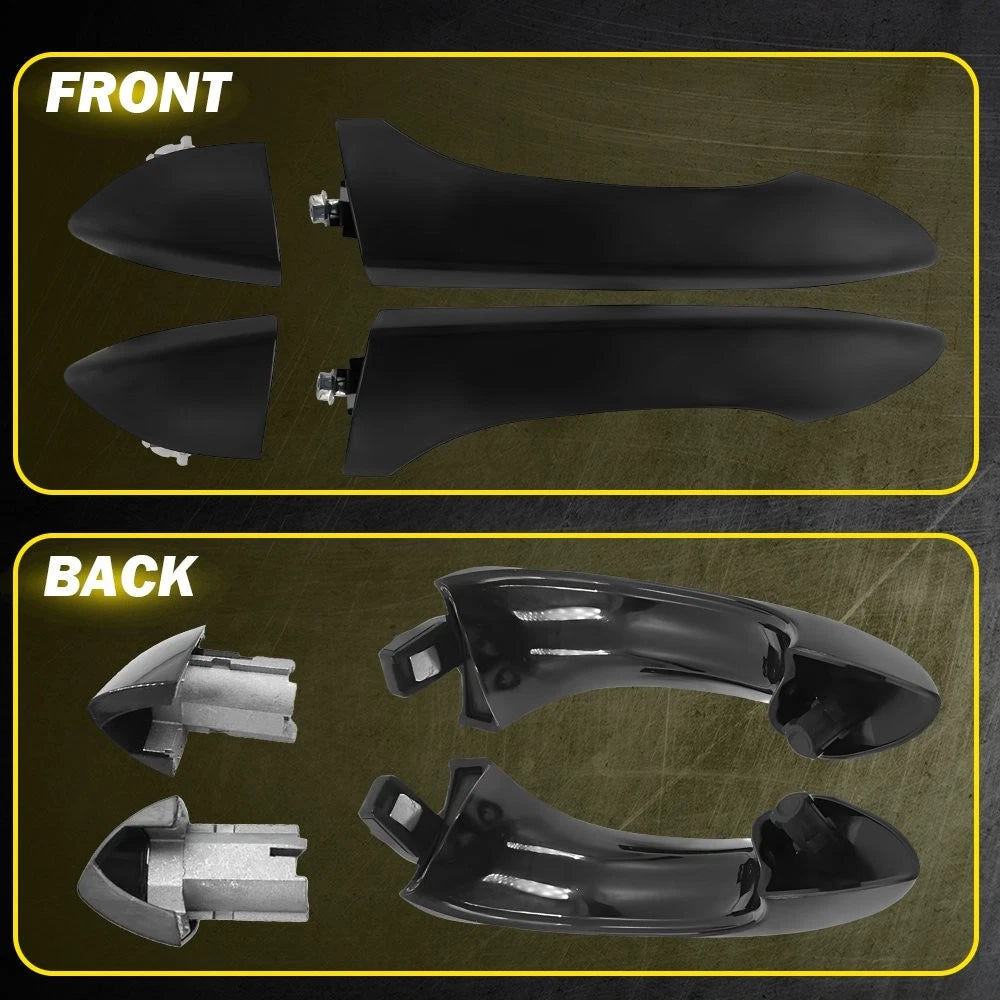 2Pcs Exterior Door Handles for BMW X5 (2000–2006) Rear Driver & Passenger Side
