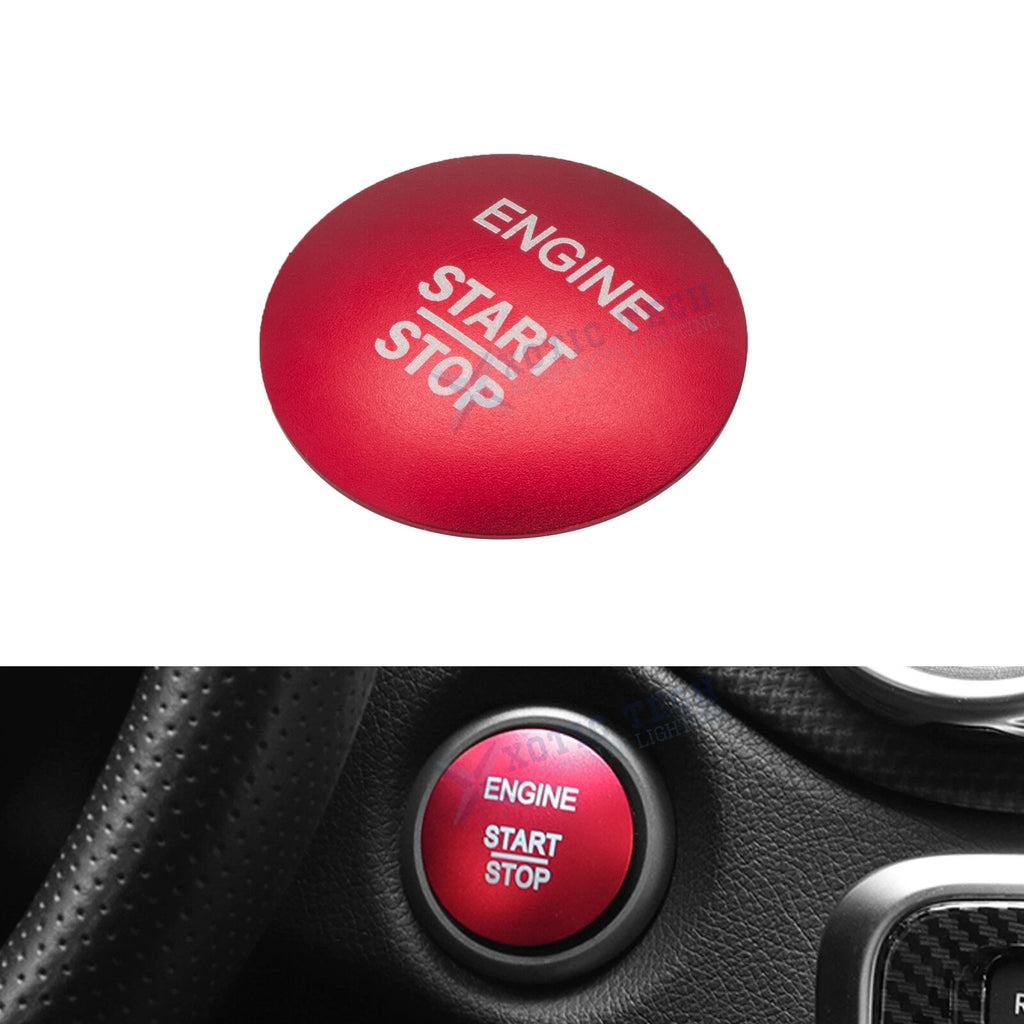Red Alloy Engine Start/Stop Push Button Decor Cover for Mercedes-Benz GLA GLC (2015–2019)