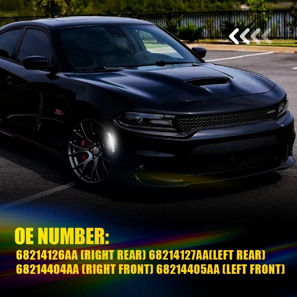 4X Smoked LED Side Marker Lights for Dodge Charger (2015–2022)