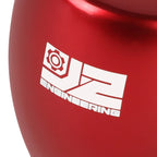 J2 Universal Aluminum Shift Knob Red Flat Top Teardrop w/ Adapters