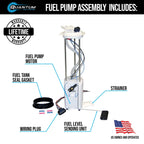 QFS In-Line Fuel Pump Module 2 Plug for Chevy Silverado 1500 (1999–2003)