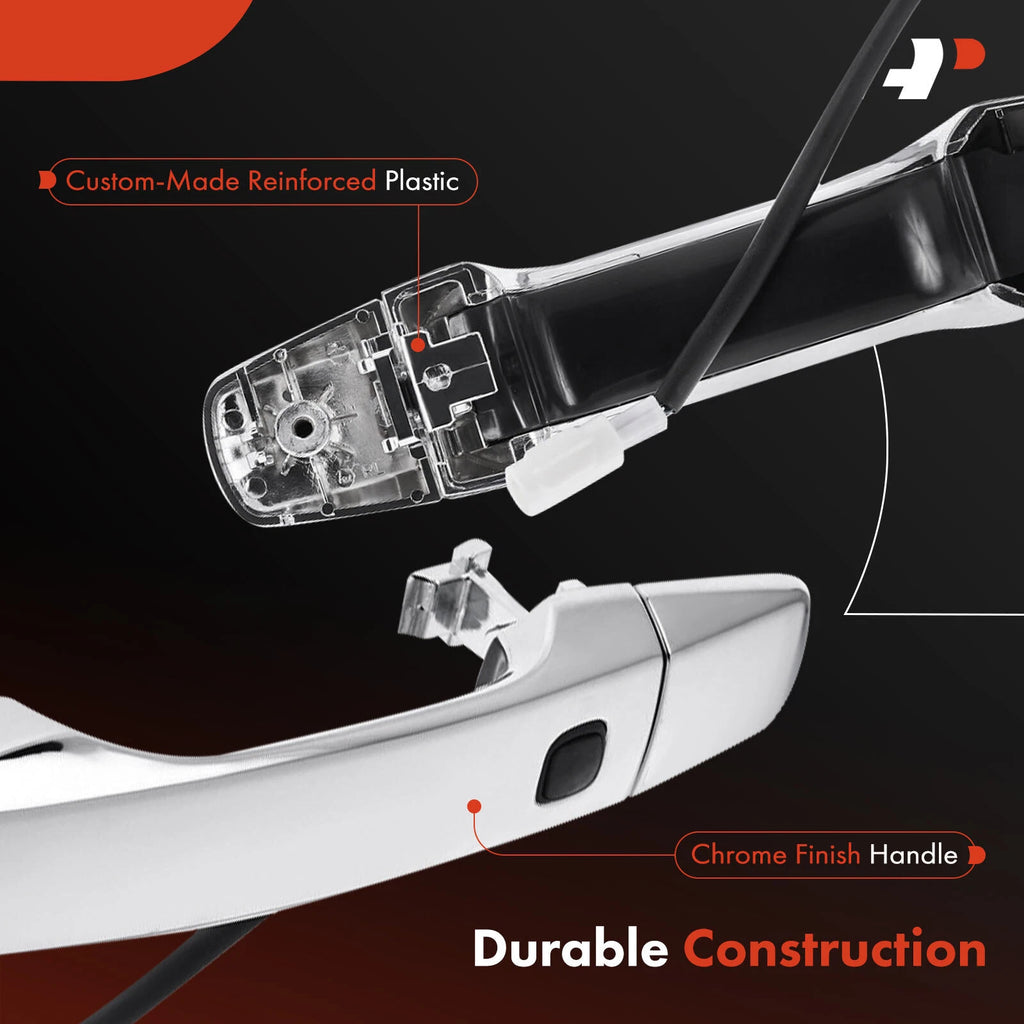 Rear Left Chrome Exterior Door Handle for Toyota Land Cruiser (2008–2013)