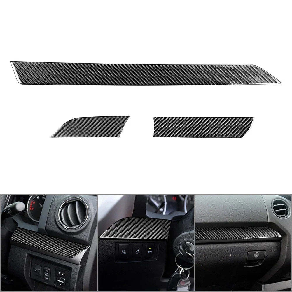 Carbon Fiber Inner Dashboard Panel Cover Trim for Toyota Tundra (2014-2021)