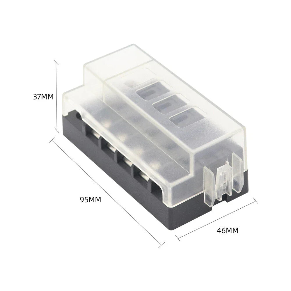 4-Way Compact Fuse Box 30A DC 32V for Universal Vehicles