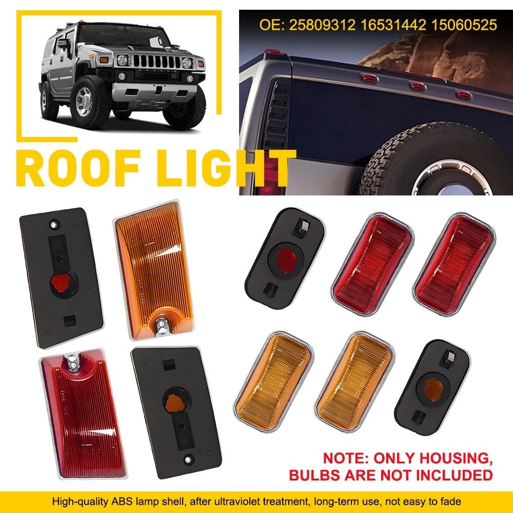 10x Amber Red Cab Marker Light Housing Cover for Hummer H2/SUT (2003–2009)