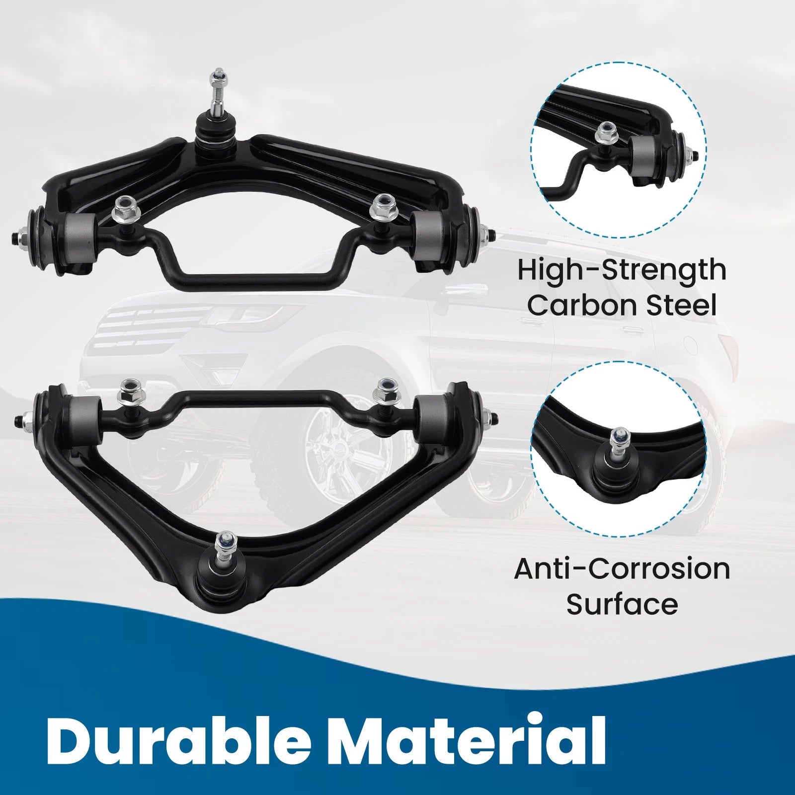 12pc Front Upper Control Arms Ball Joints for Ford Explorer Mountaineer (2002–2003)