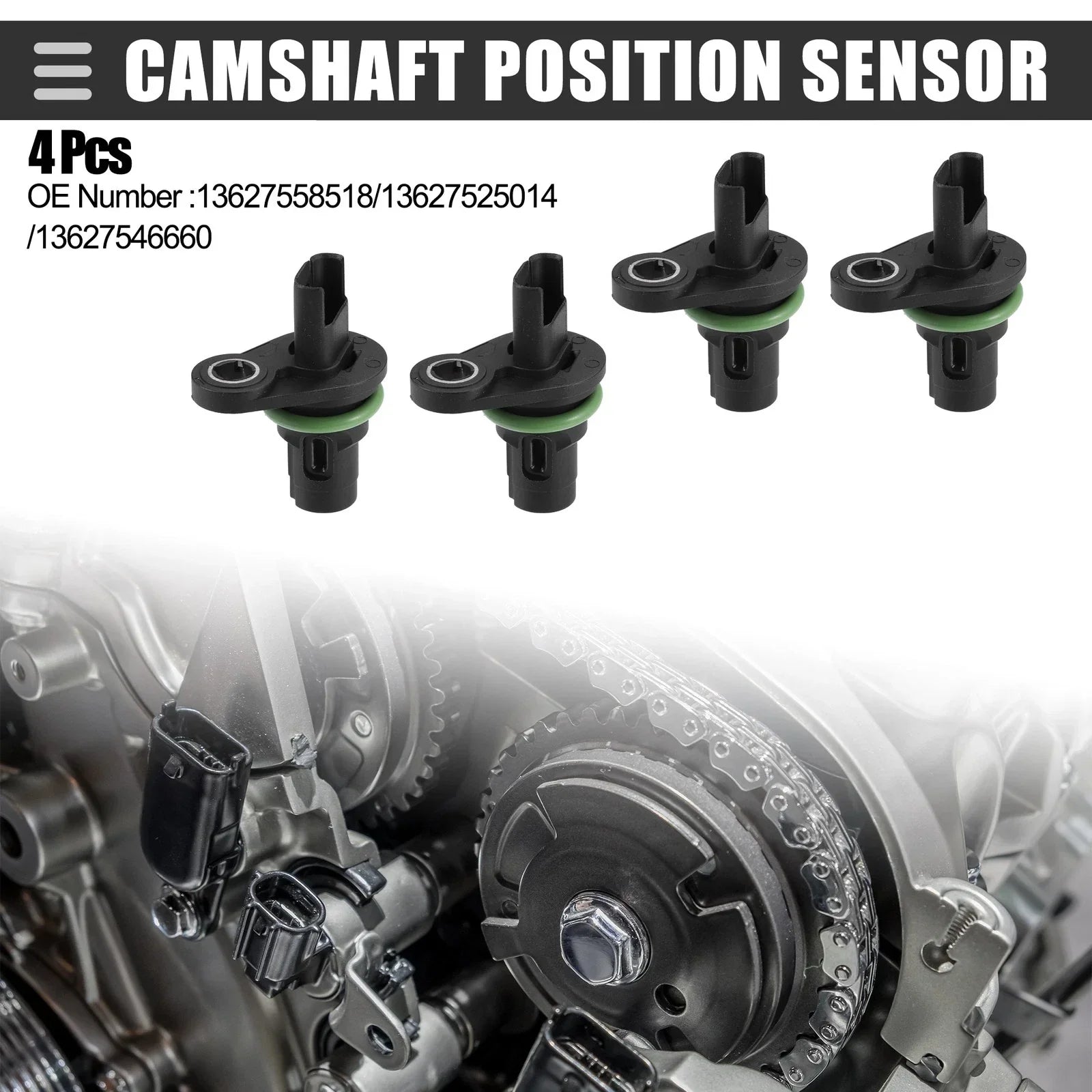 4 x Engine Camshaft Position Sensor for BMW 435i (2013-2016)