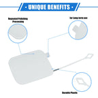 Pair Rear Tow Hook Eye Hole Cover Cap for BMW X5 (2016–2018) Plastic White