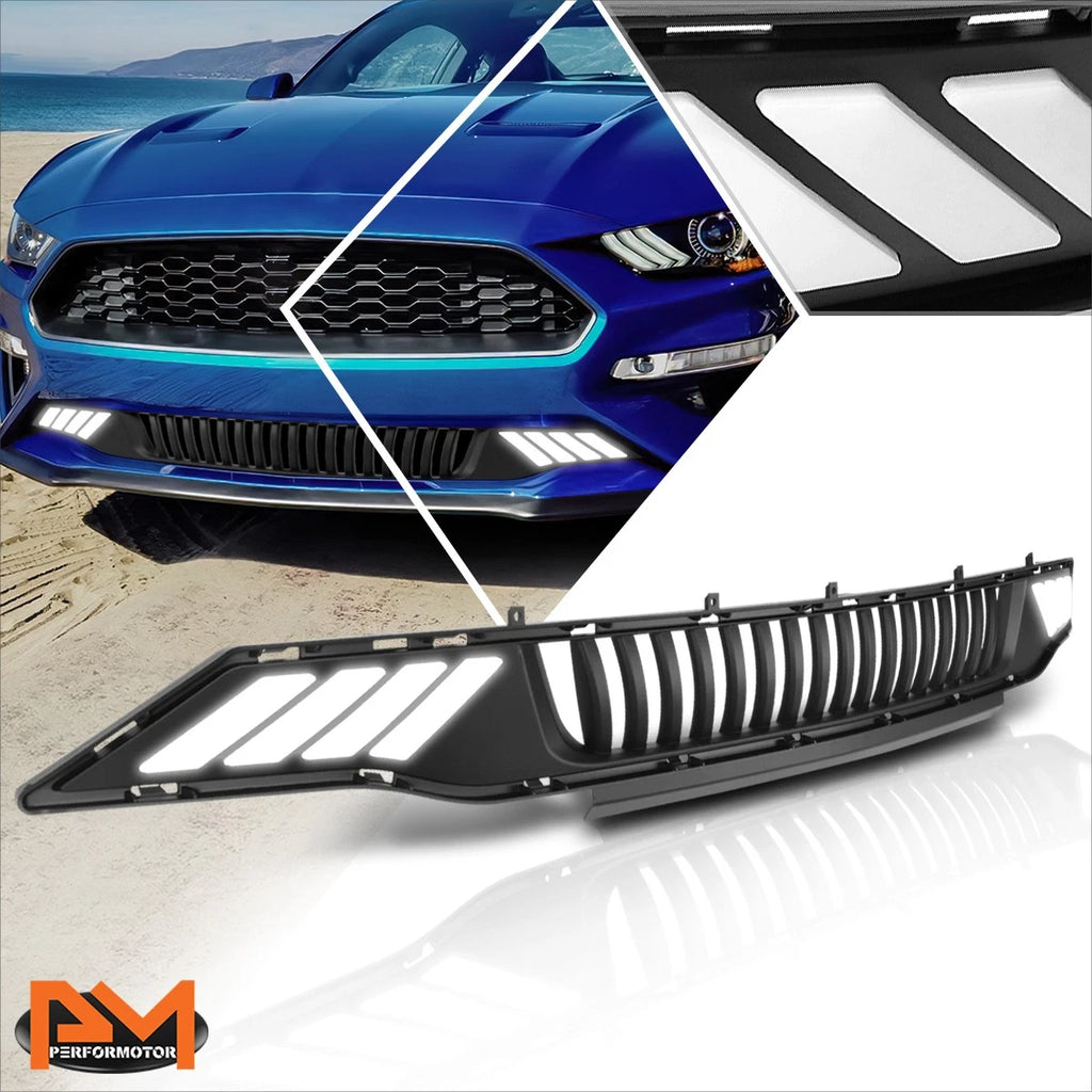 Vertical Slat Front Bumper Grille with L-Shape LED Bar for Chevy Silverado 1500 (2014–2015)