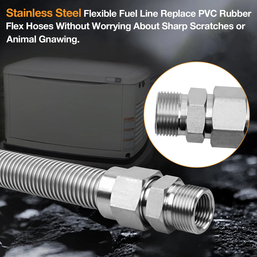 Gas Fuel Line Supply Flex Hose for Generac Generators