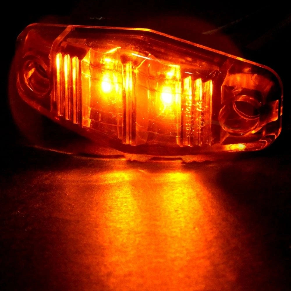 Set of 4 Amber 2.5" LED Clearance Side Marker Lights for Freightliner
