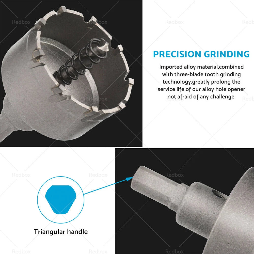 TCT Carbide Tip Hole Saw Set for Metal Stainless Steel (16-53mm)