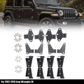 Door Hinge Replacement Set for Jeep Wrangler JK (2007–2018) Black Powder Coat