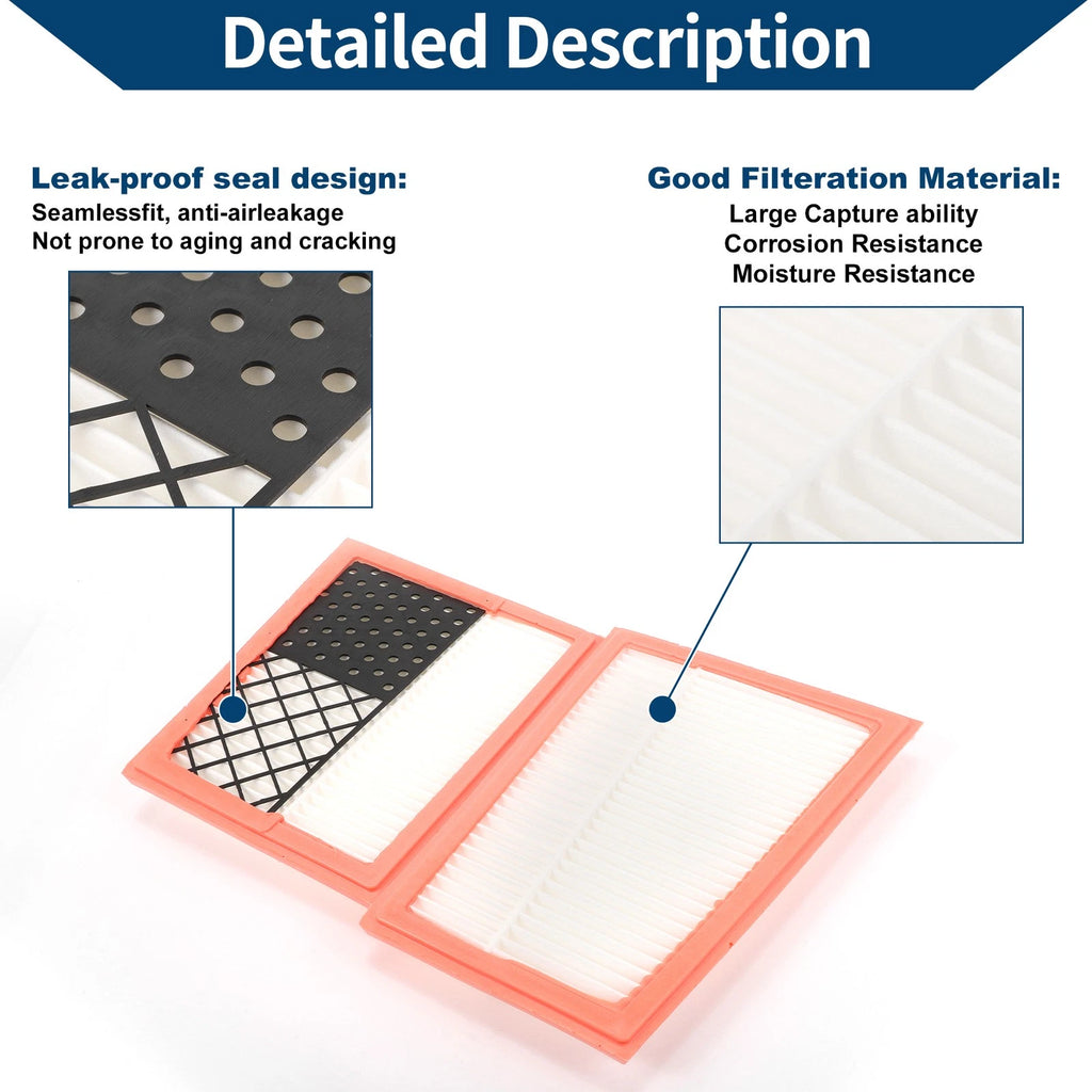 Set of 2 Engine Air Filters No. 6420940204 for Mercedes-Benz C320 (2000–2015)