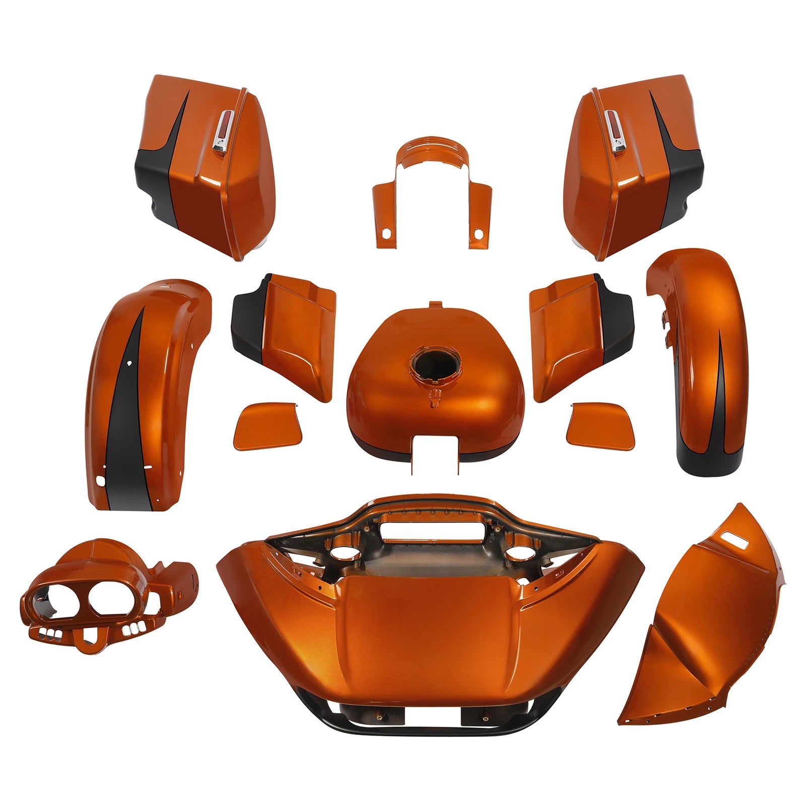 Fairings Body Work for Harley Road Glide (2015–2024) Scorched Orange/Black Denim