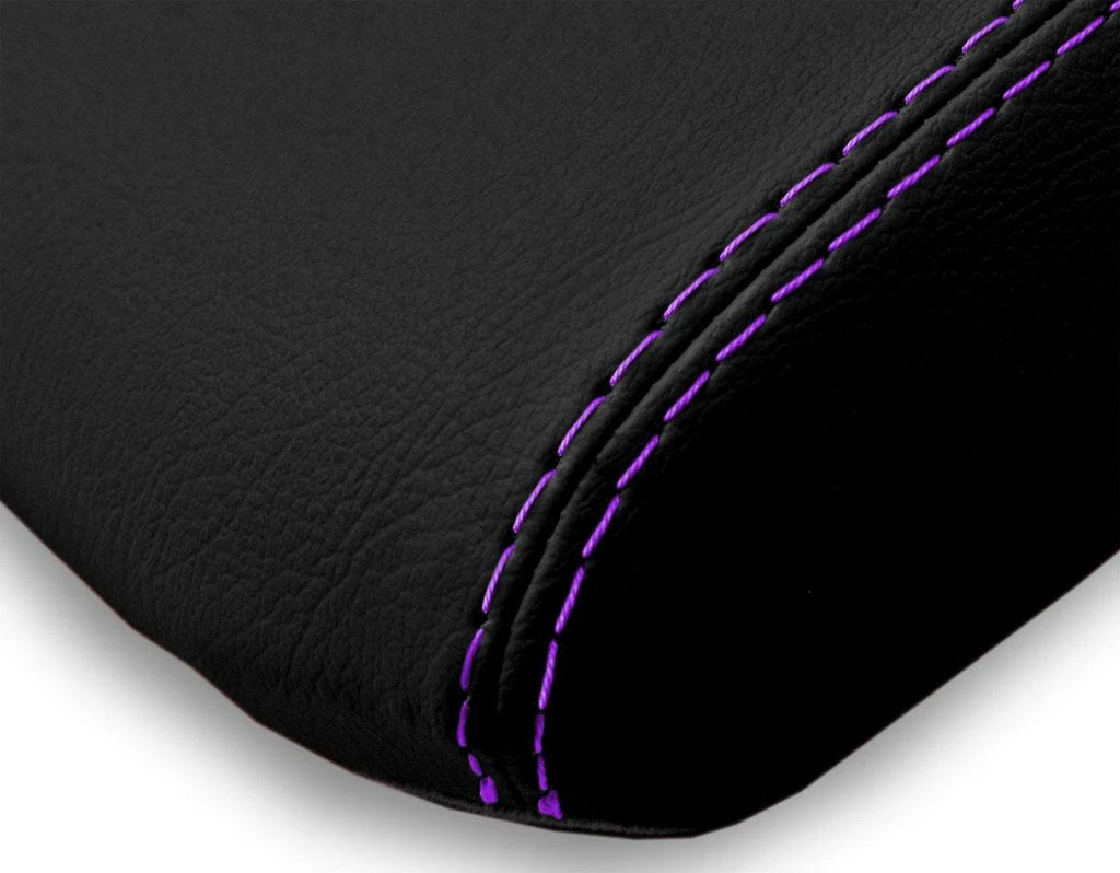 Console Lid Pull Over Cover Leather for Toyota 4Runner (2010–2019) Purple Stitch