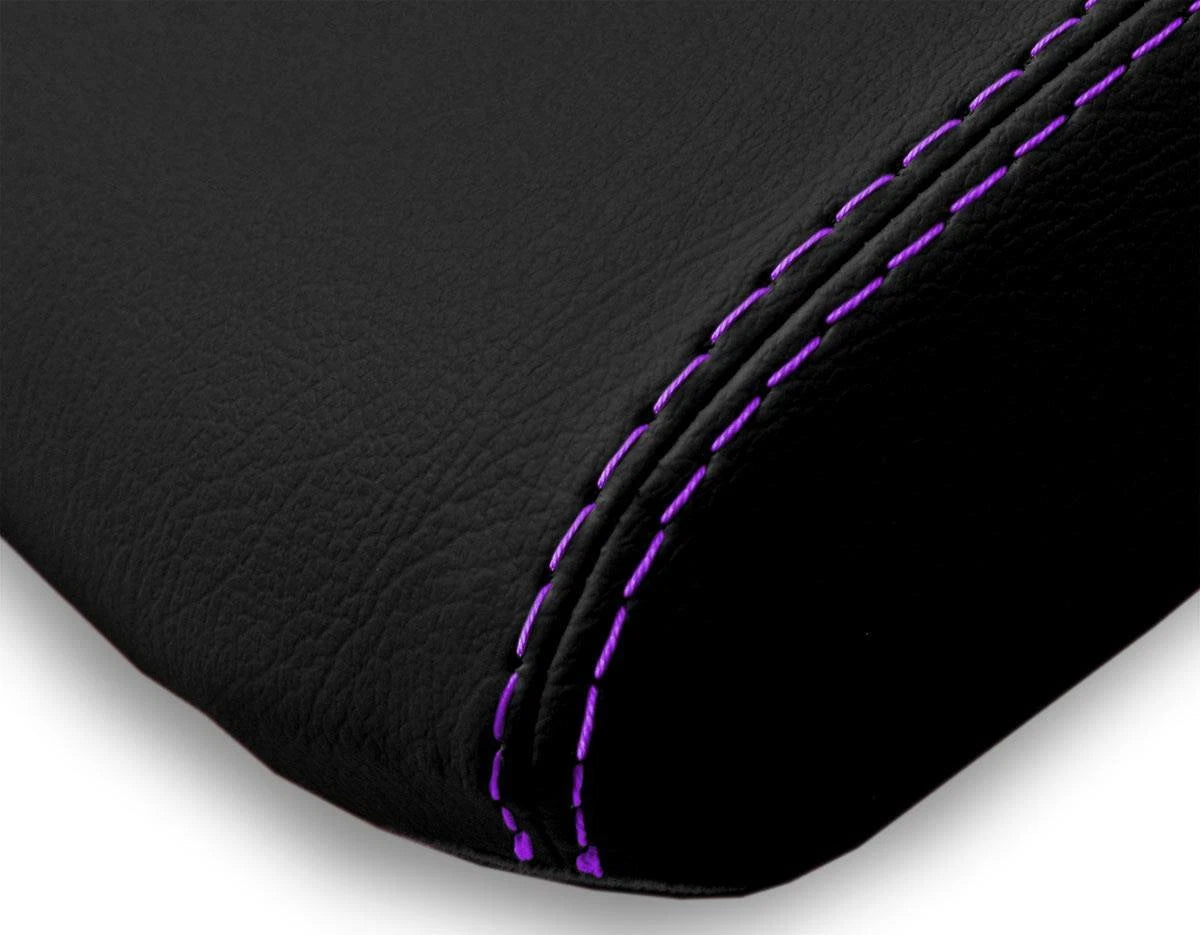 Console Lid Pull Over Cover Leather for Toyota 4Runner (2010–2019) Purple Stitch