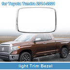 Rear Row Headlight Trim Bezel for Toyota Tundra (2014–2021) Silver Tone