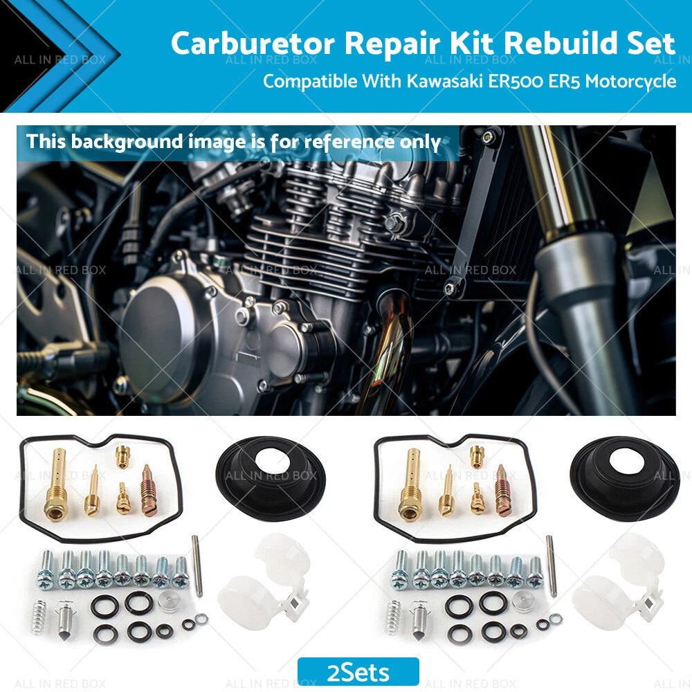 Carburetor Repair Rebuild Kit for Kawasaki ER500 ER5 (1998–2005)