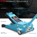 3-Ton Hydraulic Floor Jack for Sky Blue Black (6000 lbs Capacity)