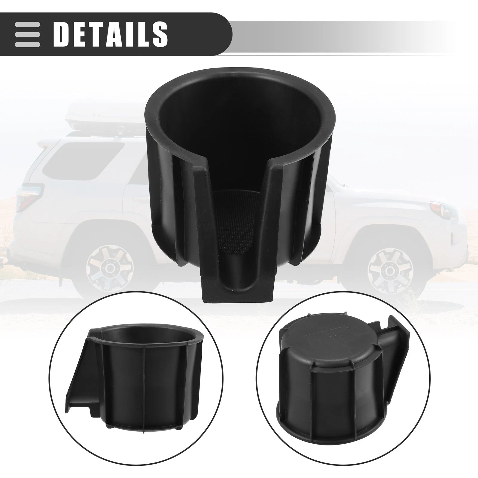 Car Cup Holder for Toyota 4Runner (2014–2021) ABS 66992-35030 Black