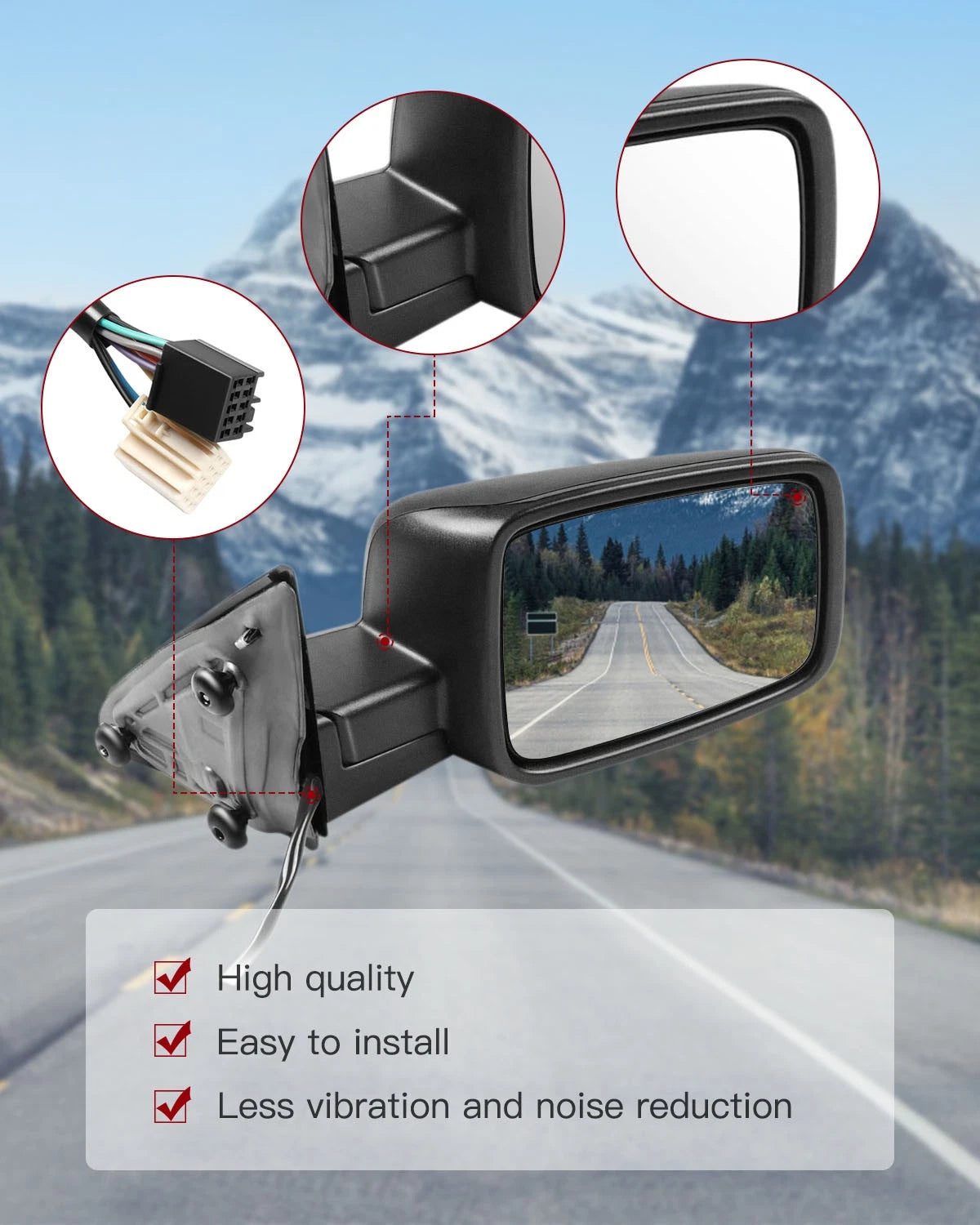 Power Heated Turn Signal Right Mirror for Dodge Ram (2009–2015)