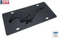 3D Premium Mustang Running Pony Emblem Black License Plate for Ford (2005–2024)